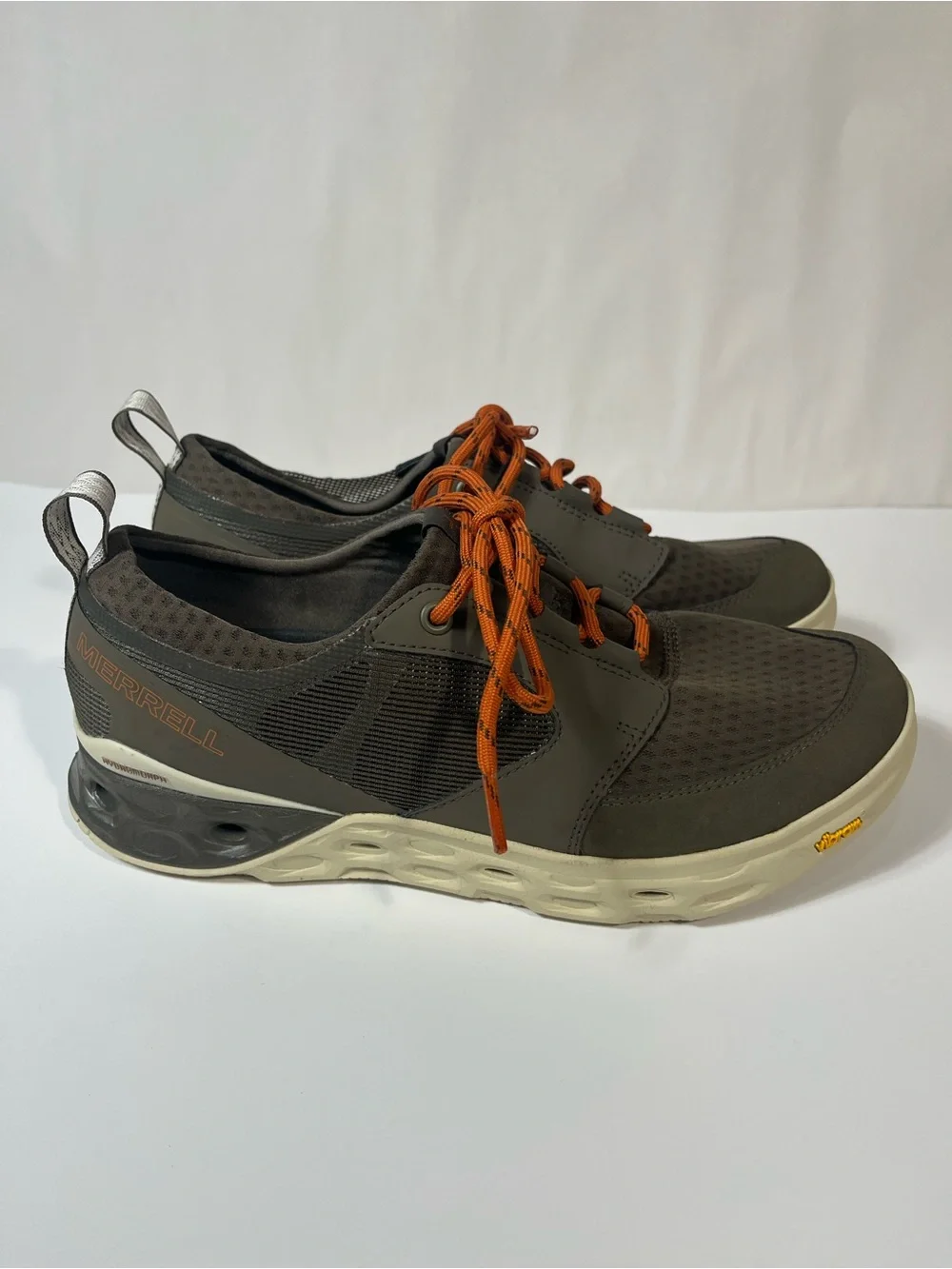 Merrell Tideriser Lace Boat Water Shoes Brown Orange Men's 9